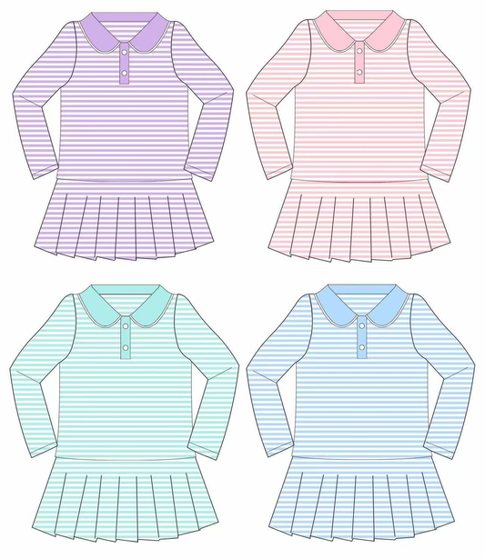 Custom moq 5 each style eta 6-7weeks baby girl clothes long sleeve dress 4-25.8.4