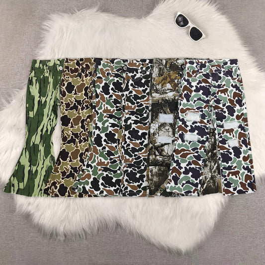 RTS NO MOQ Baby Girls and boys Clothes camouflage Jeans: Flared & Ripped