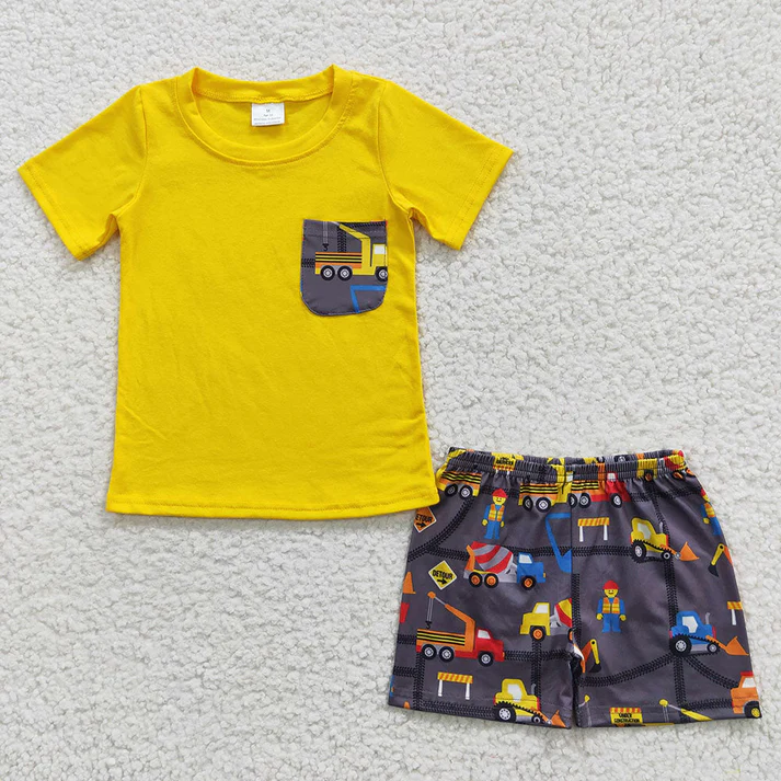 RTS NO MOQ baby boys clothes short sleeve Rompers Clothes Sets