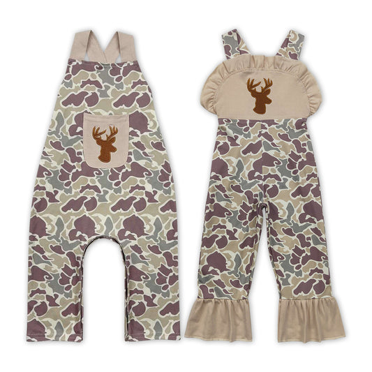 RTS baby girls clothes camouflage Short Sleeve rompers