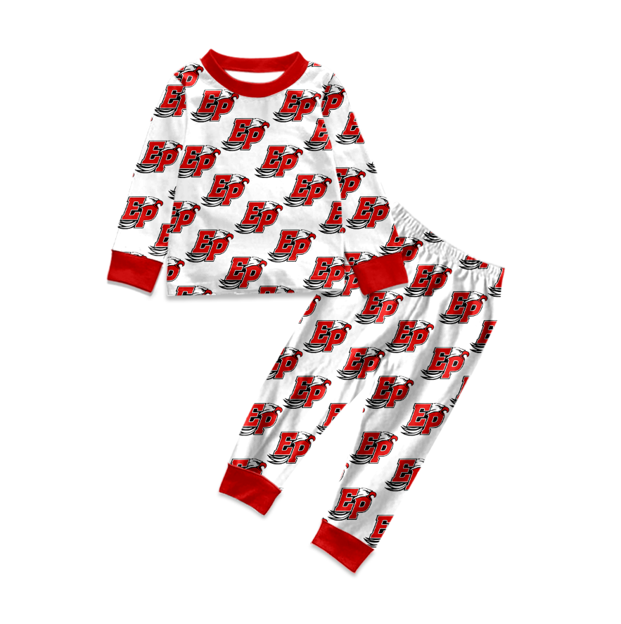 Custom moq 5 mix size milk silk summer teams baby girls clothes red long sleeve pants sets-25.7.22