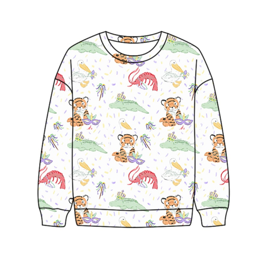 Custom moq 5 mix size milk silk Dinosaur short-sleeved dress set