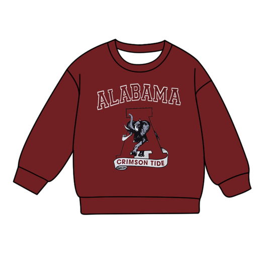 Custom moq 5 mix size milk silk baby girls clothes team brick red long sleeve top-25.8.6