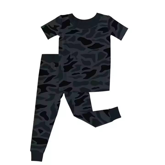 Custom moq 5 each style eta 6-7weeks baby boy clothes camouflage short sleeve pants set 4-25.8.7