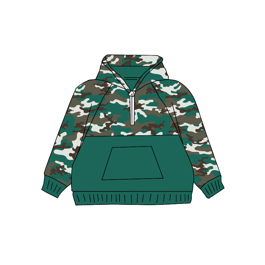 Custom moq 5 each style eta 6-7weeks baby boy clothes camouflage long sleeve top and pants-25.8.5