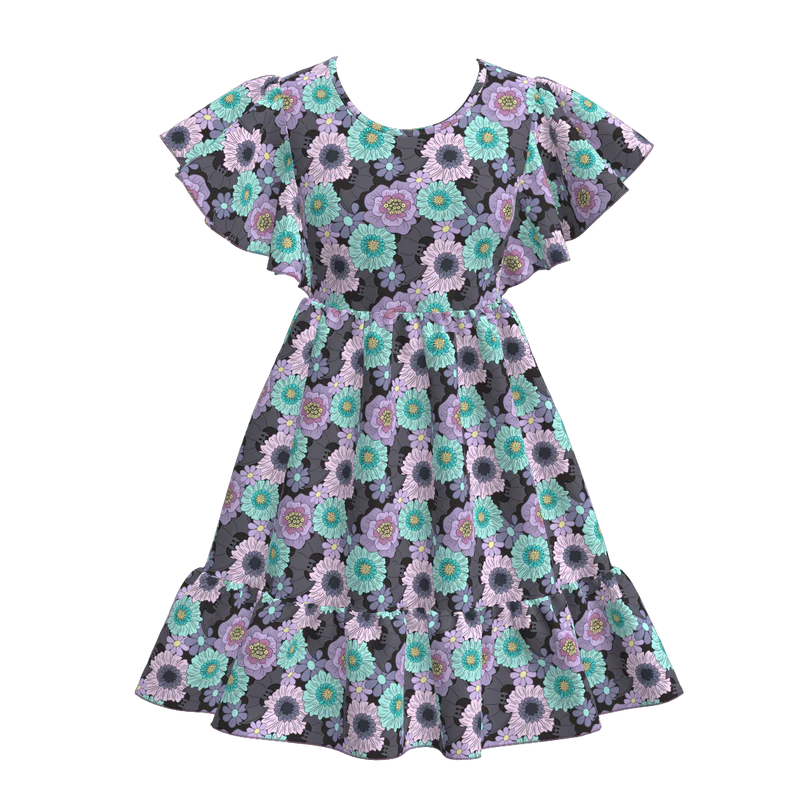 Custom moq 5 each style eta 6-7weeks halloween baby girl short sleeve dress and adult dress-25.7.16