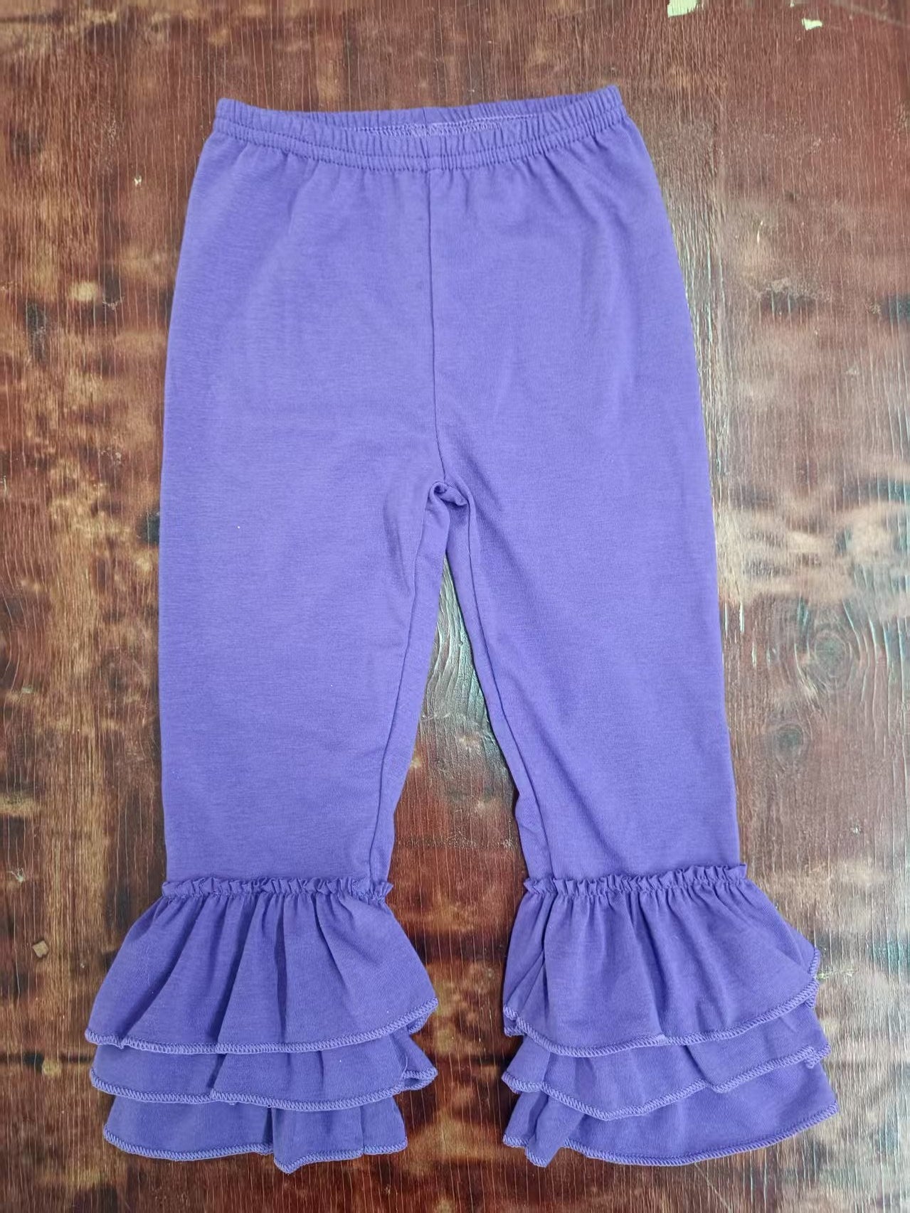 Custom moq 3 eta 6-7weeks baby girl clothes purple lace long Pants