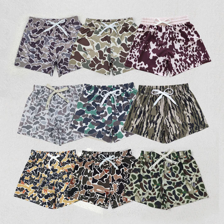 RTS NO MOQ baby boy clothes camouflage summer swim trunks
