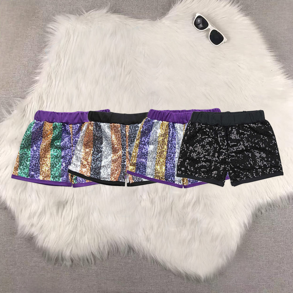RTS NO MOQ Sbaby girls clothes summer Sequin Stripe Shorts