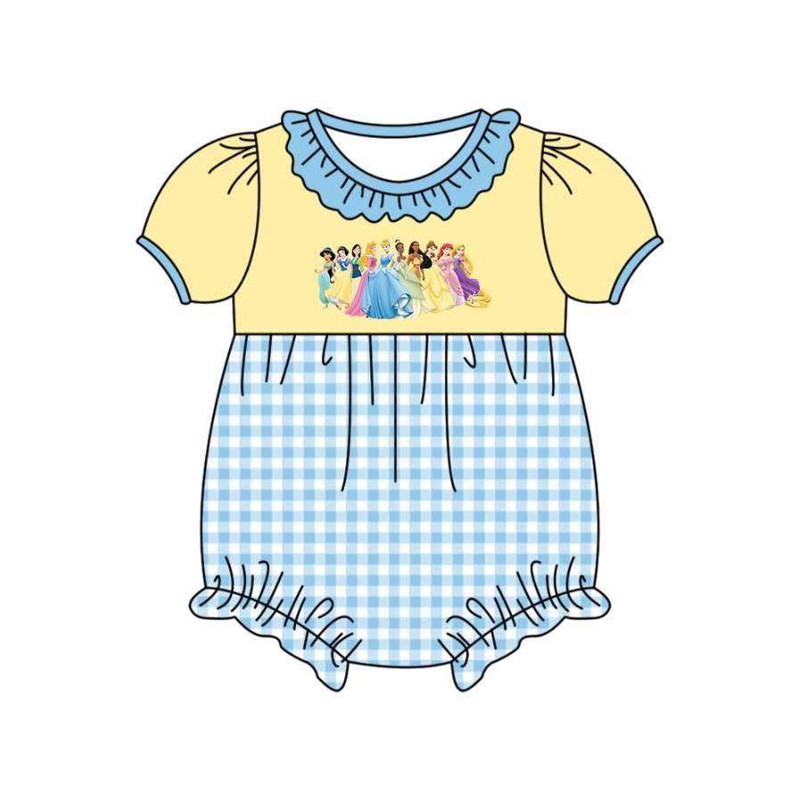 Custom moq 5 mix size milk silk Cute Yellow short-sleeved shirt and shorts, yellow suit