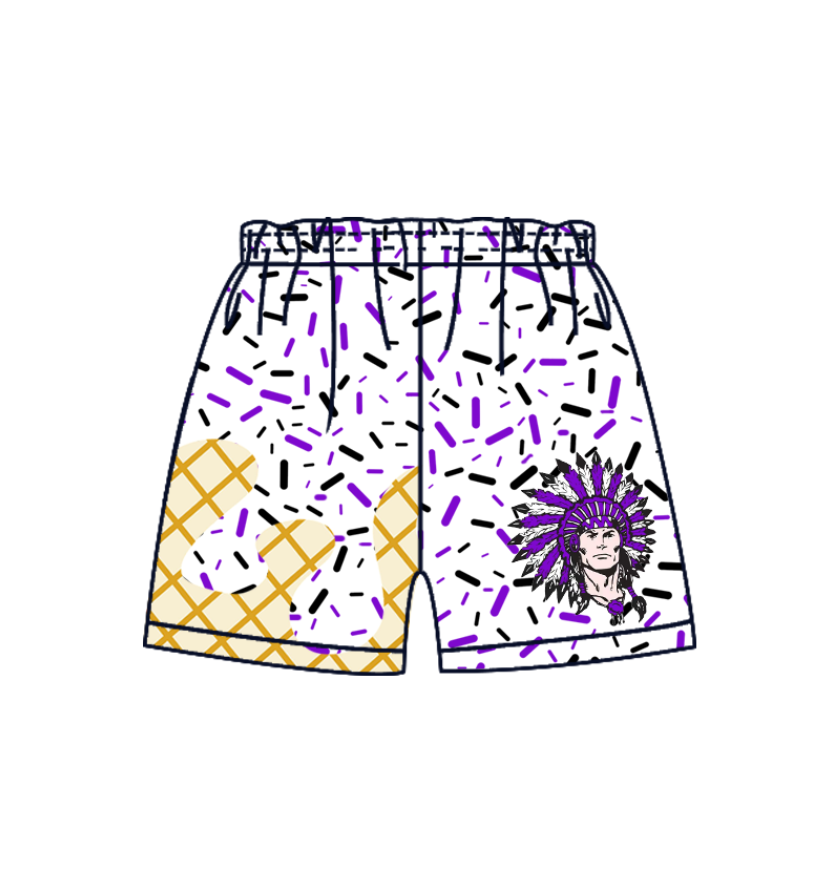 custom moq 3 eta 6-8weeks adult and kids clothes team Gold White Beach Summer Shorts