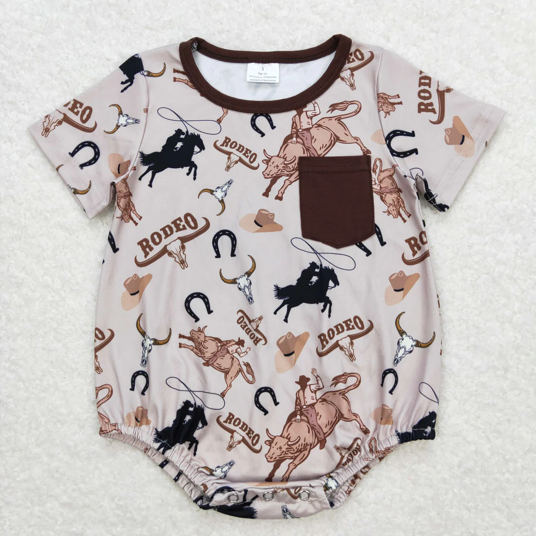 RTS NO MOQ Sibling baby boy clothes RODEO riding horse short sleeve shorts sets 2 and romper and short sleeve pants