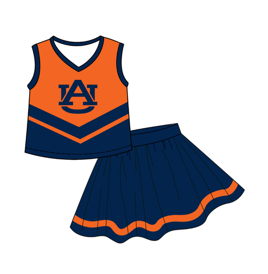 Custom moq 5 each style eta 6-7weeks baby girl clothes team sleeveless skirts sets-25.7.22