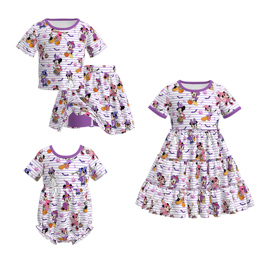 Custom moq 5 each style eta 6-7weeks baby girl clothes short sleeve shorts set and dress and romper