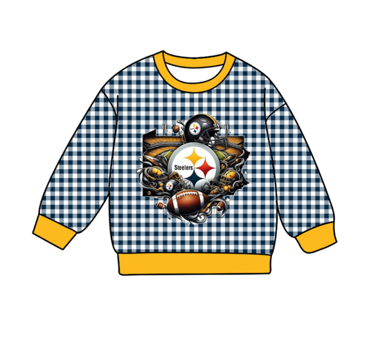 Custom moq 8 mix size milk silk summer team baby boys clothes plaid long sleeve top-25.9.23