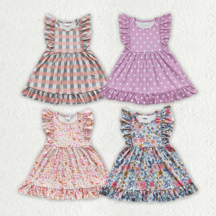 RTS baby girls clothes short Sleeve dress