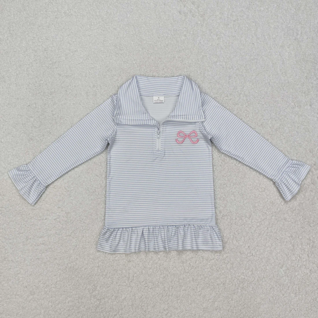 RTS NO MOQ Sibling baby girls boys clothes embroidery Valentine Long Sleeve tops