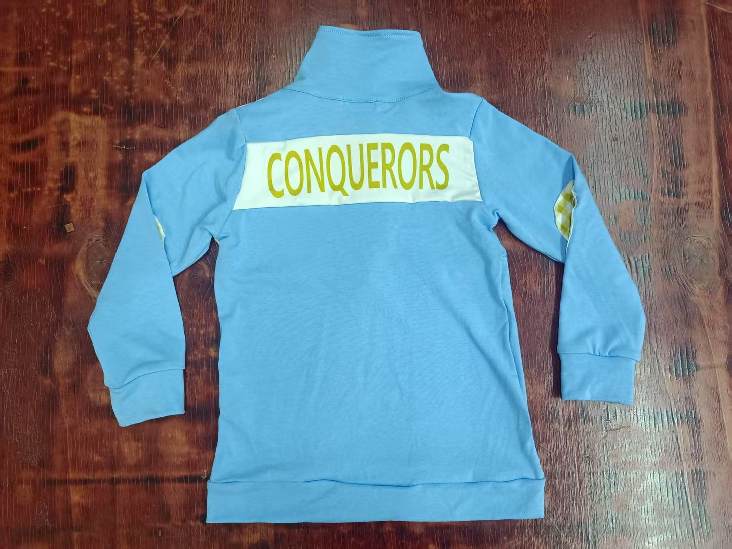Custom moq 3 eta 6-7weeks baby boys clothes team blue Long Sleeve Top