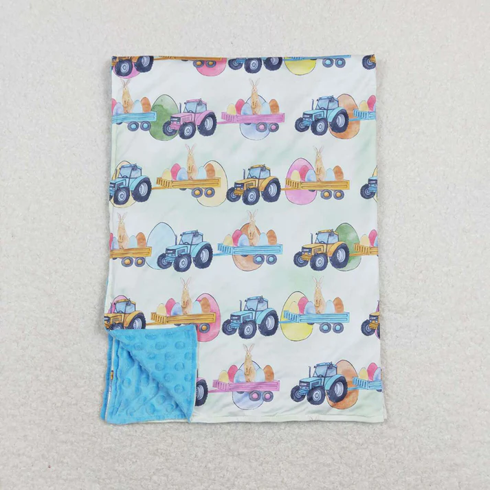 RTS NO MOQ Boys easter short-sleeved shirt shorts clothing set and romper and blanket