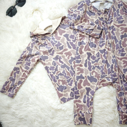 RTS NO MOQ Sibling baby boy clothes camouflage hooded long sleeved tops and romper