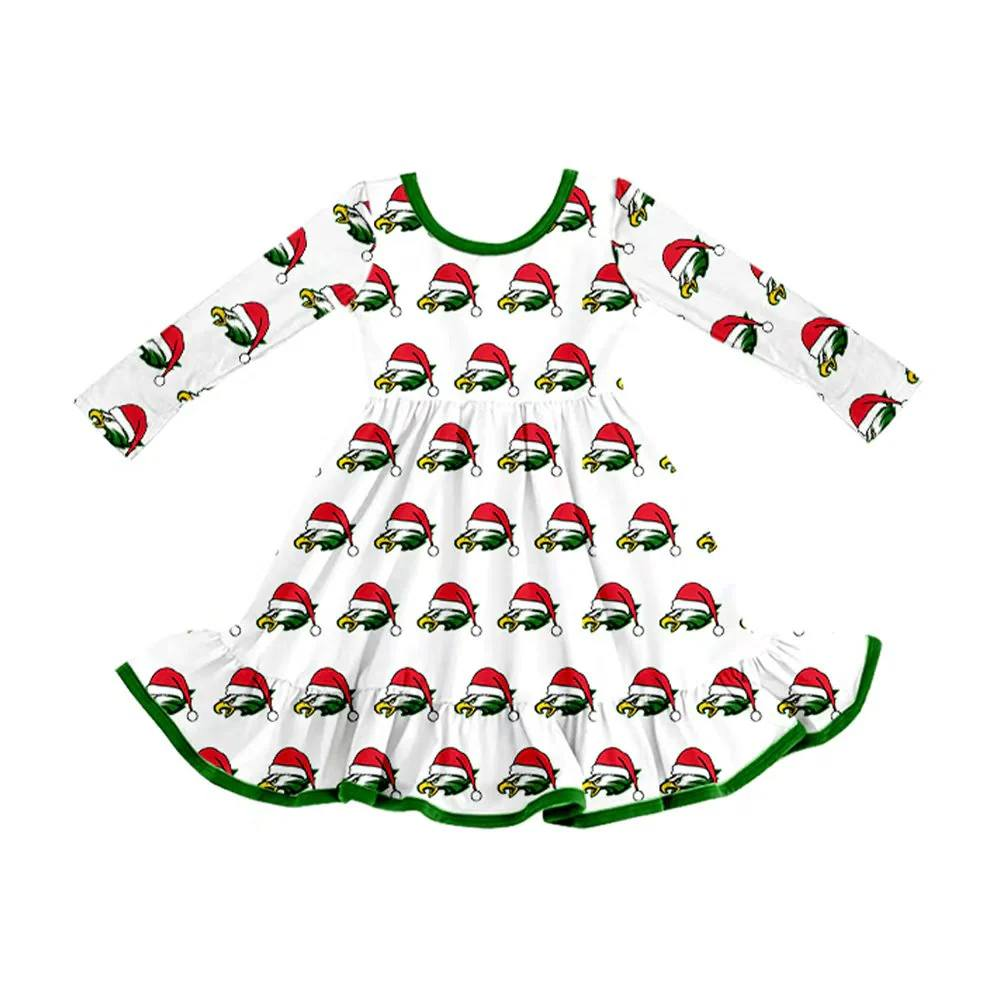 Custom moq 5 mix size milk silk summer teams baby girls clothes Christmas green long sleeve pants sets and skirts sets and dress and hooded top and romper and top-25.8.15