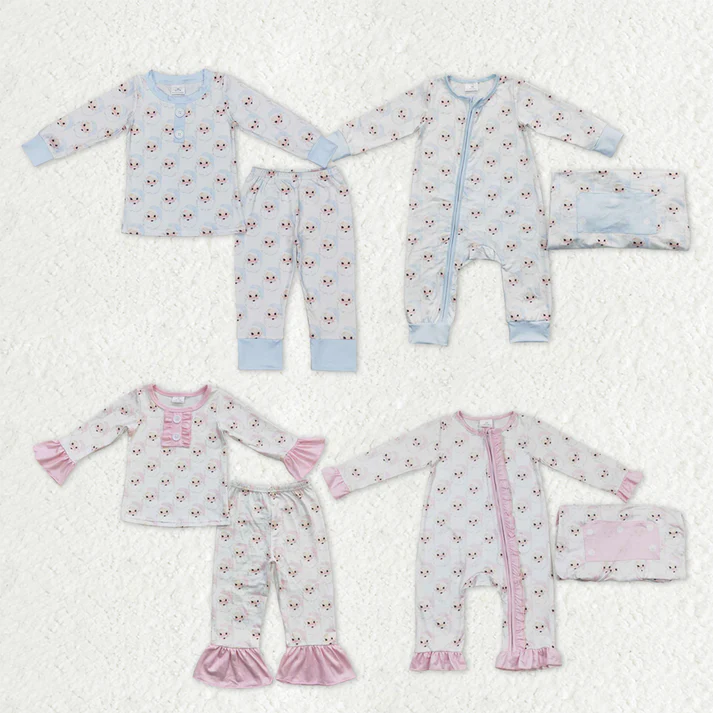 RTS NO MOQ Sibling Baby girls clothes Christmas long-sleeved trousers suit & rompers