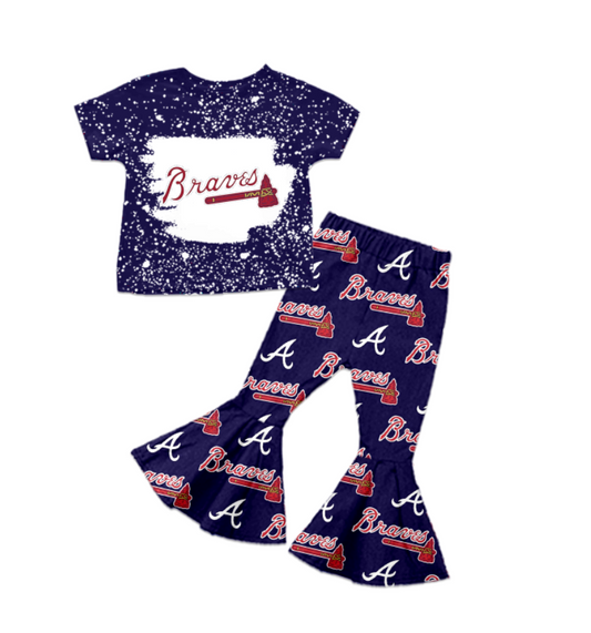 custom moq 3 eta 6-7weeks baby girl clothes Team short-sleeved trousers sets