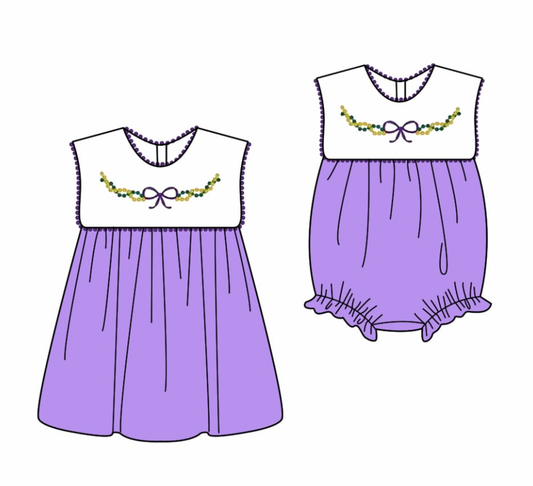 Custom moq 5 each style eta 6-7weeks baby girl clothes purple sleeveless dress and rompers-25.8.2