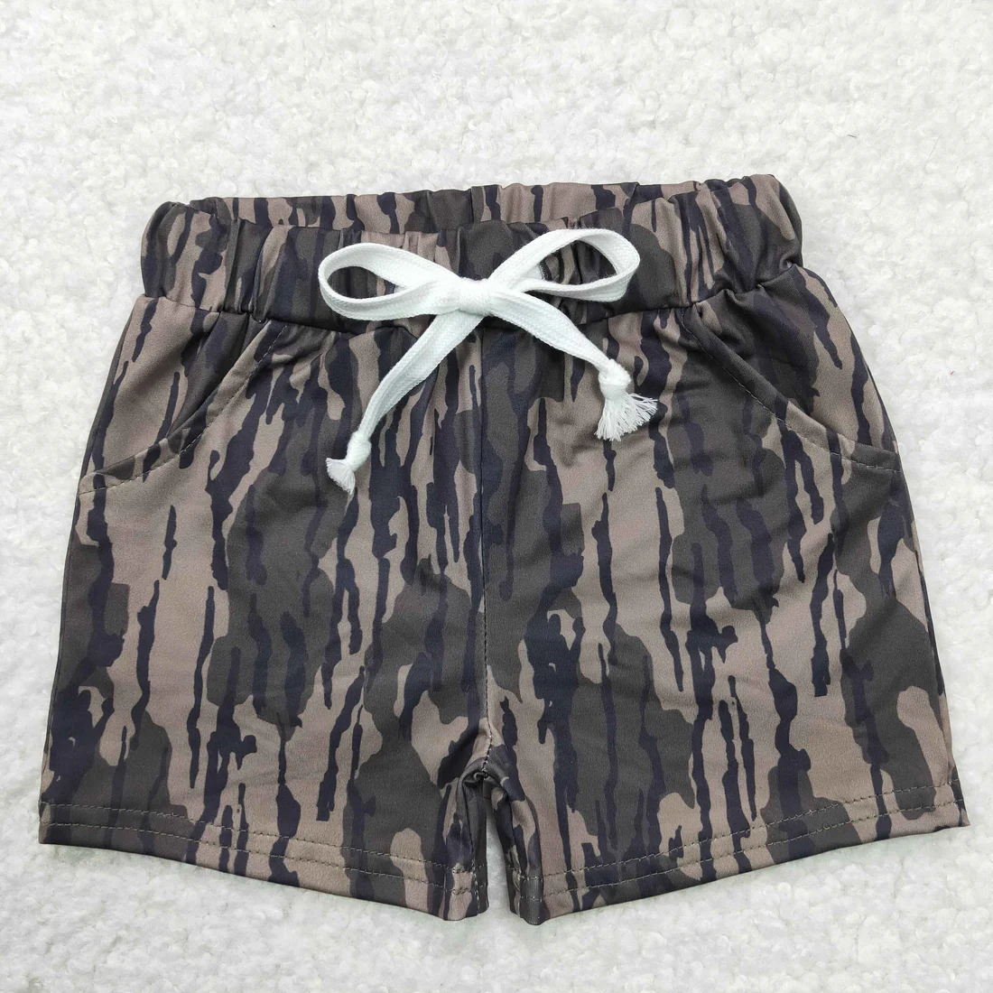 RTS NO MOQ Sibling Baby kid Camouflage pullover long sleeve tops and shorts sets and shorts
