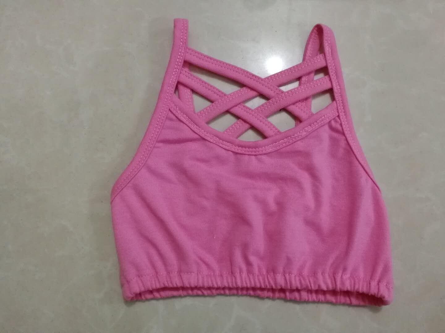 Girls pink summer sports bra