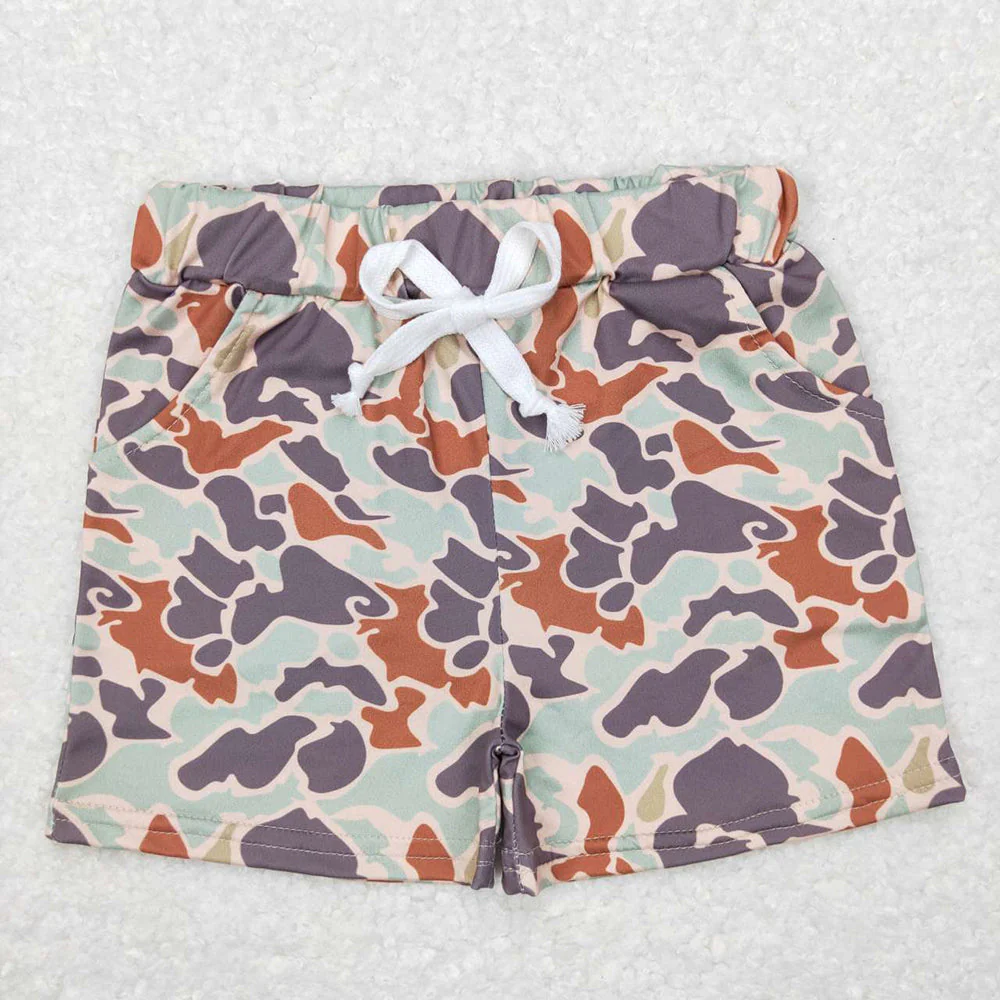 RTS NO MOQ Sibling Baby Boys clothes Summer Camouflage Shorts and pants