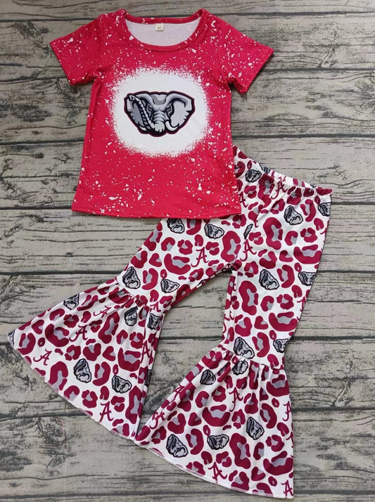 custom moq 5 eta 5weeks mix size team baby Girls clothes ROLL TIDE short sleeve pants Suit