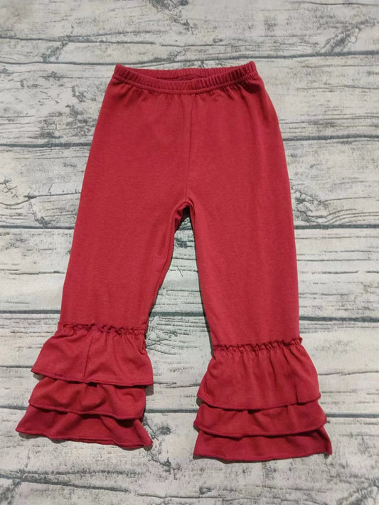 Custom moq 3 eta 6-7weeks baby girl clothes red lace long Pants