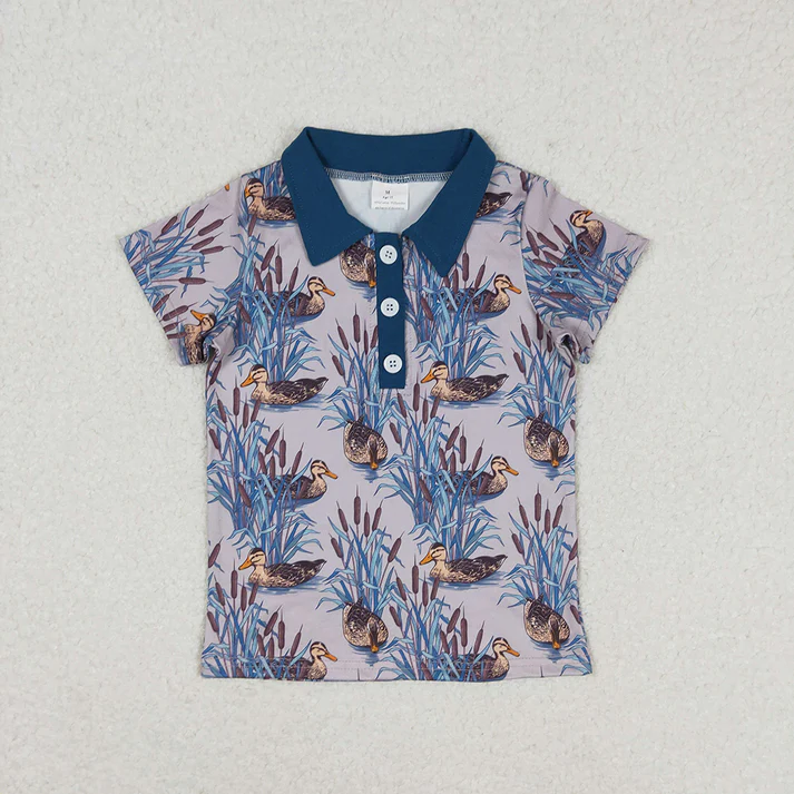 RTS NO MOQ baby boy clothes short-sleeved tops