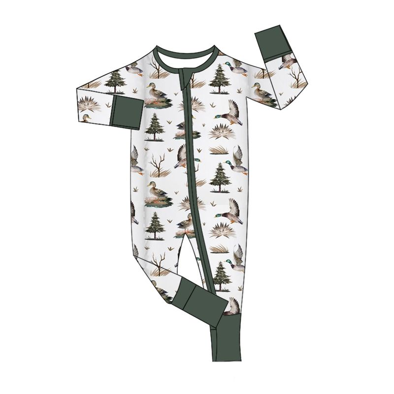 January 17 deadline time no moq  Camouflage Elk Duck long romper