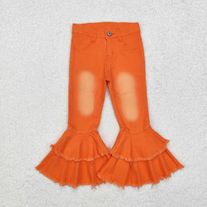 RTS NO MOQ Sibling Baby Girls Clothes Jeans: Flared & Ripped
