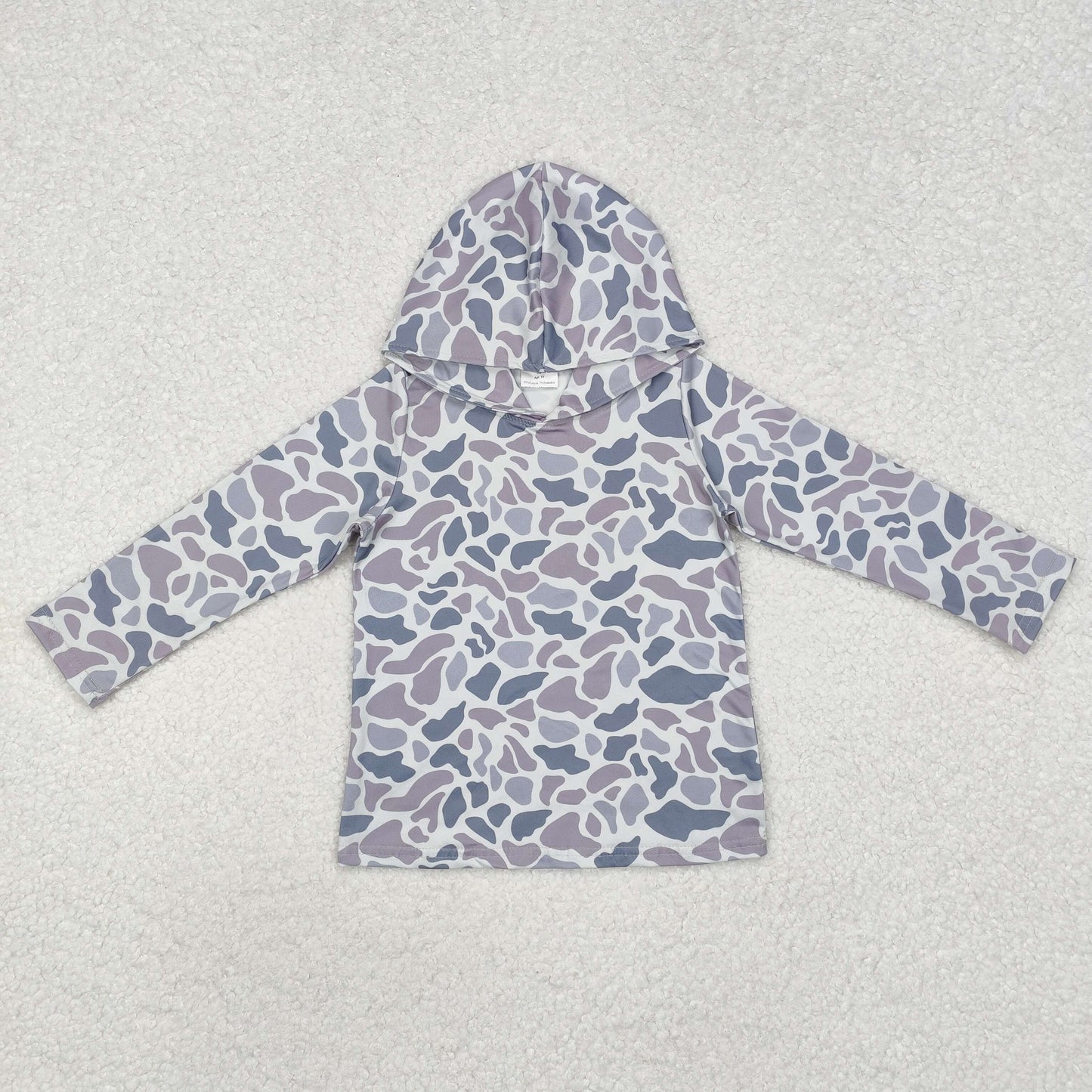 RTS NO MOQ ETA 5/7days Arrived BT0922 Camouflage gray blue hooded long sleeve top