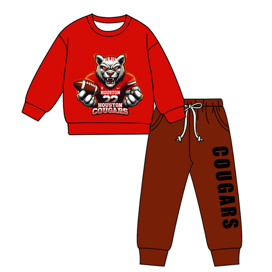 Custom moq 5 mix size milk silk summer teams baby boy clothes red long sleeve pants sets-25.11.5