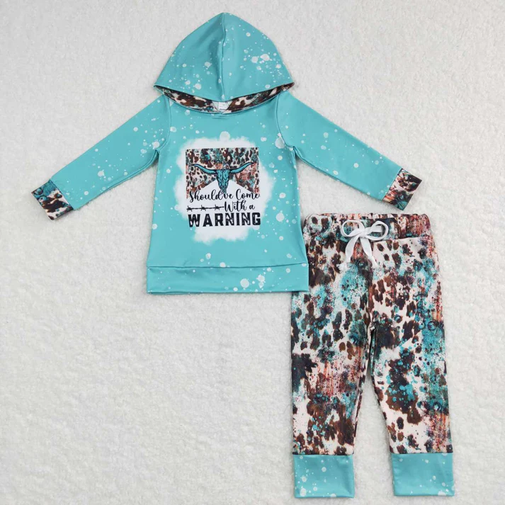 RTS Sibling baby boy and girls clothes hooded long Sleeve pants sets
