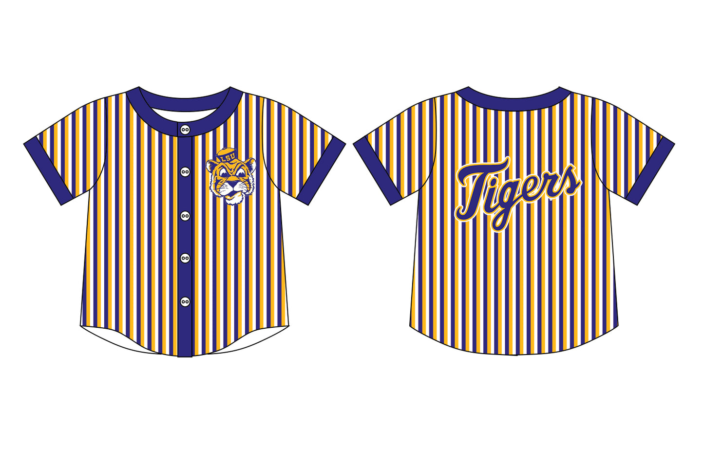 Custom new Tigers Special character style tops for boys hot selling tops for infants and toddlers boys