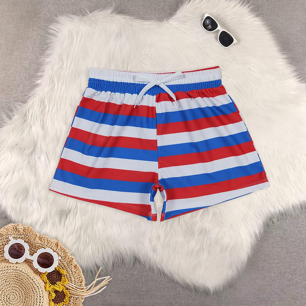 RTS NO MOQ baby boy clothes 4th of july summer swim trunks