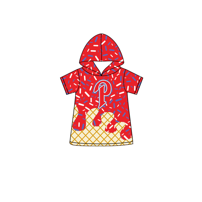 Custom Special character style tops and shorts. red and gold Beach