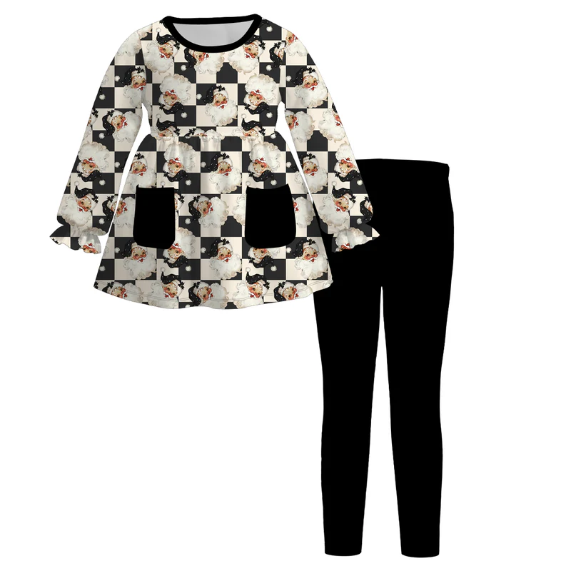 Custom moq 5 each style eta 6-7weeks baby girl clothes long sleeve pants sets 1 and sets 4-25.7.14