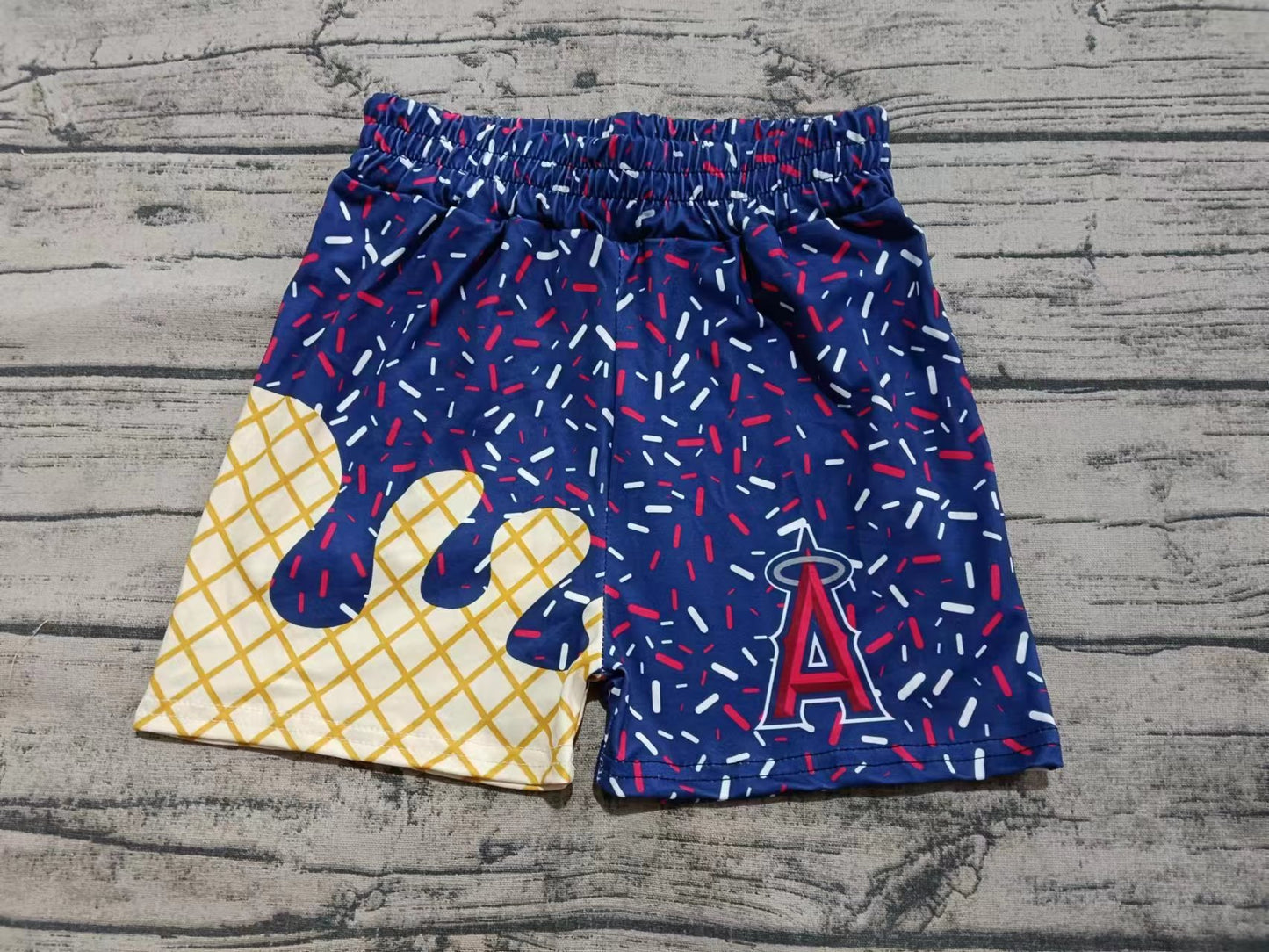 Custom moq 3 eta 6-7weeks kids clothes dark blue Beach Summer Shorts