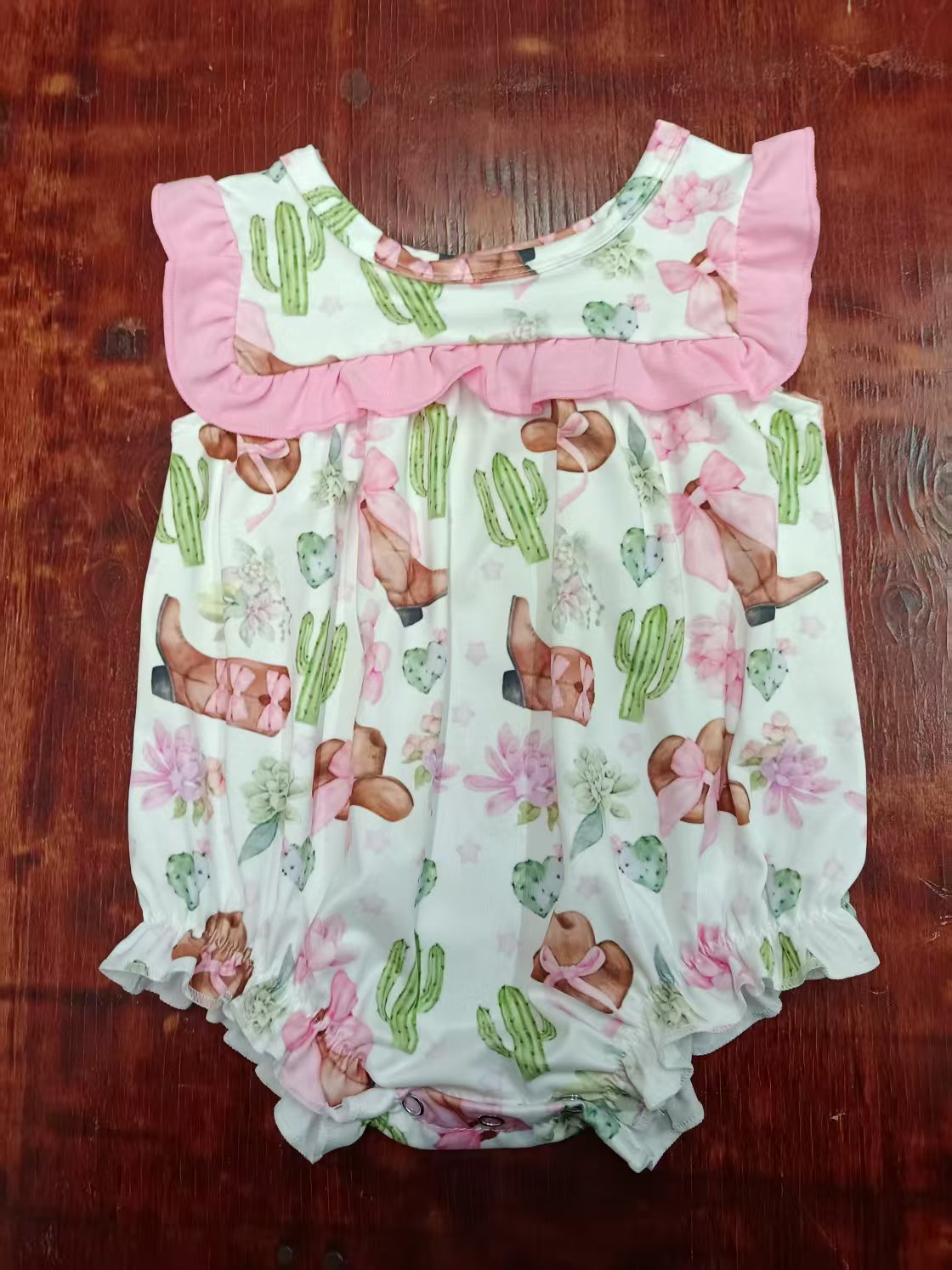 Custom moq 3 eta 6-7weeks baby girls clothes boot sleeveless romper