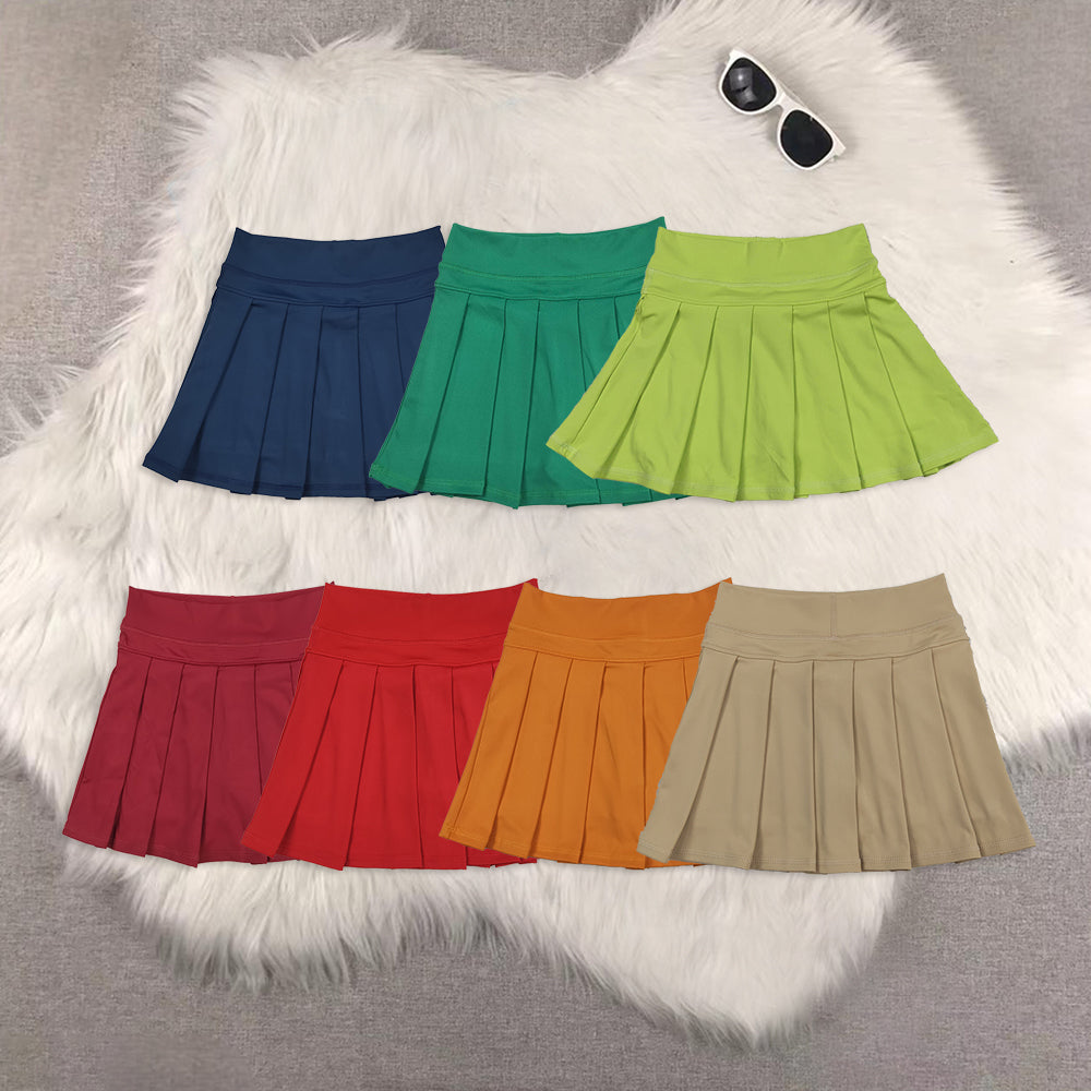 RTS Sibling baby girls clothes yoga solid color summer shorts skirts