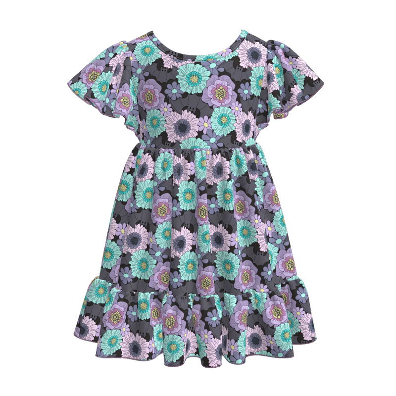 Custom moq 5 each style eta 6-7weeks halloween baby girl short sleeve dress and adult dress-25.7.16