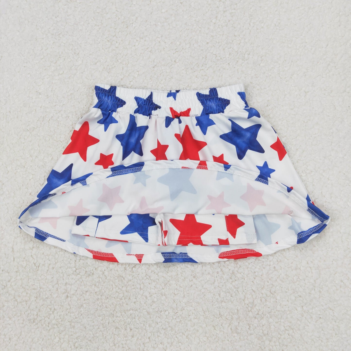 RTS NO MOQ GLK0055 National Day red and blue star white pants skirt