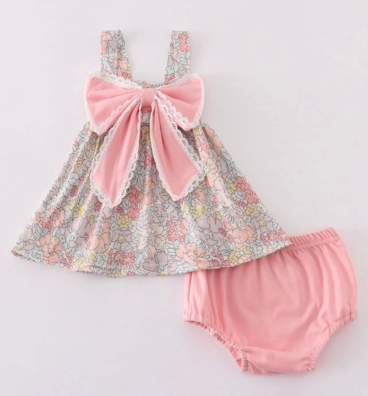 Custom moq 3 eta 7/8week moq 5 eta /4/5week baby girl clothes flying Sleeve briefs Shorts Set dress