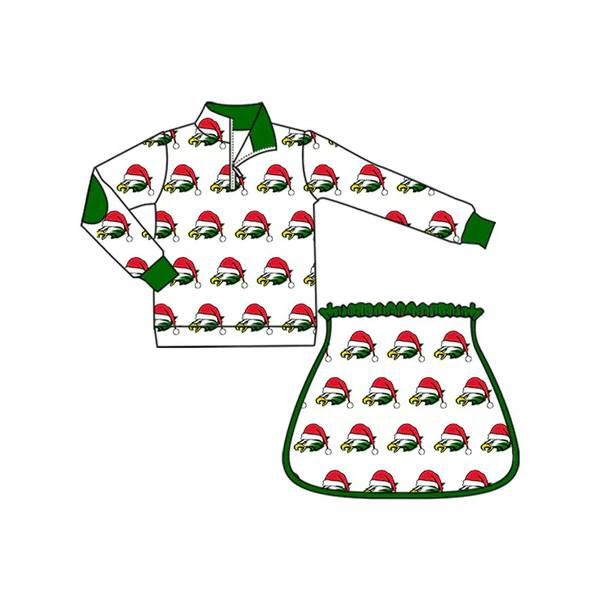 Custom moq 5 mix size milk silk summer teams baby girls clothes Christmas green long sleeve pants sets and skirts sets and dress and hooded top and romper and top-25.8.15
